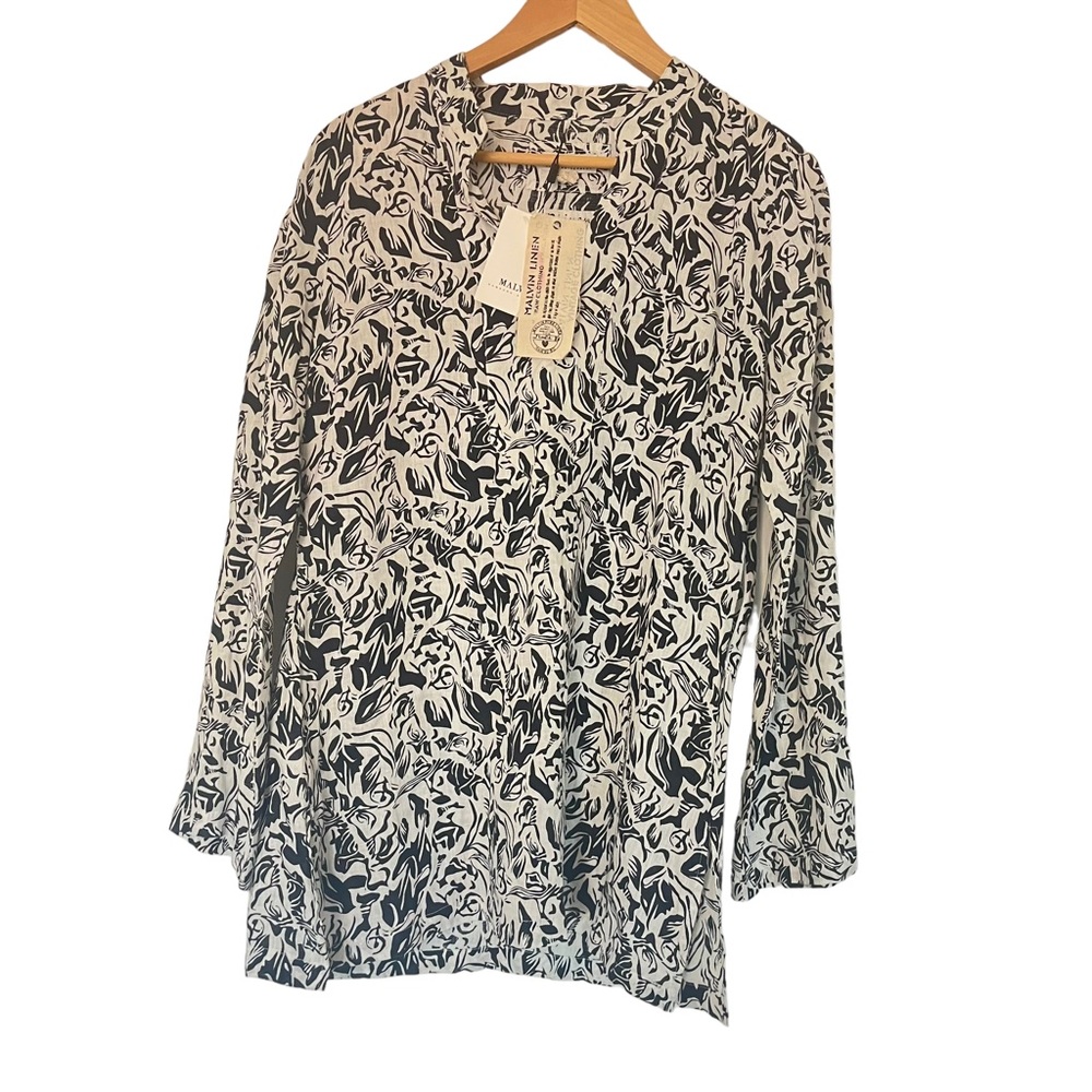 Malvin Hamburg Germany 100% linen tunic top
